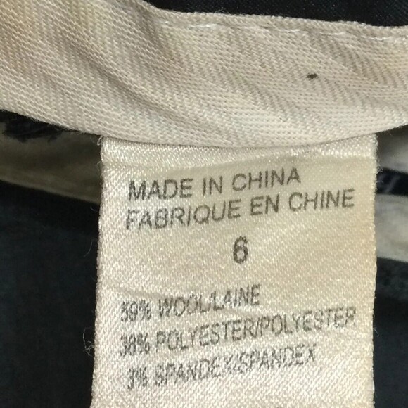 Theory Womens Wool Blend Straight Leg Trouser Fit Dress Pants Charcoal Gray Sz 6 - Picture 8 of 9